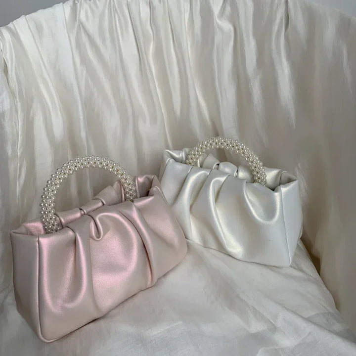 Petit sac de soirée élégant pour femme avec perles, idéal pour mariage ou cérémonie.
