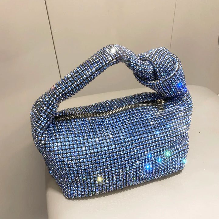 Pochette brillante pour femmes, sac de soirée orné de strass, idéal pour événements festifs