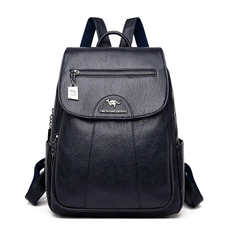 Sac à dos femme élégant et compact en polyuréthane, accessoire de mode pour le quotidien.