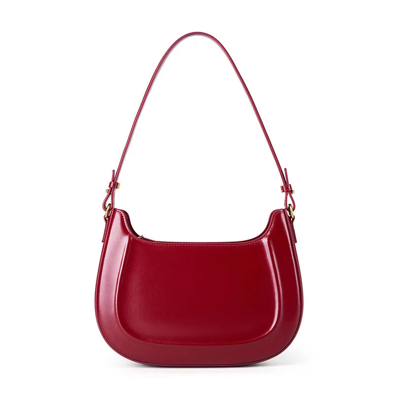 Sac à main femme en cuir véritable, format mini, avec détails dorés, mode et tendance