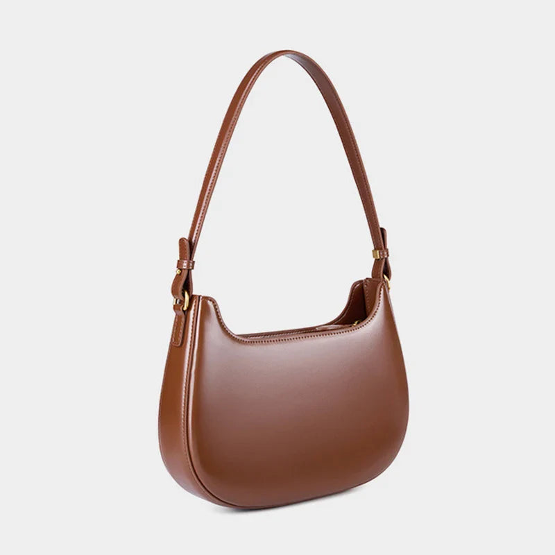 Petit sac à main en cuir noir polyvalent pour femmes, design minimaliste, idéal pour tous les jours