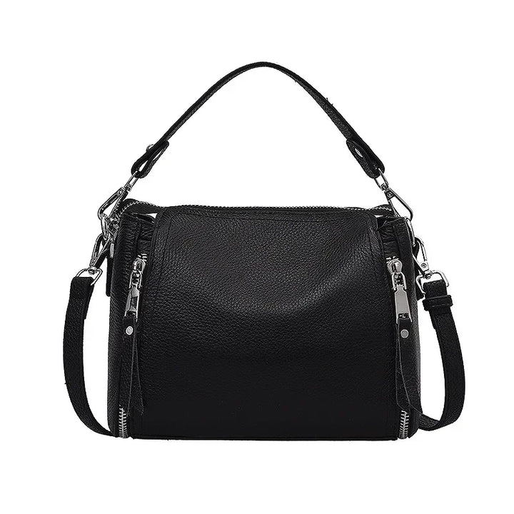Petit sac à main noir élégant en cuir PU pour femmes, idéal pour usage quotidien et compléter votre tenue chic.