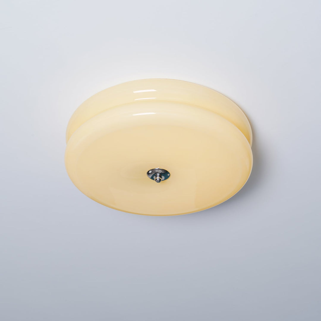"Plafonnier Art Déco Vintage élégant avec design géométrique, en fer et verre, pour un éclairage chic et luxueux."
