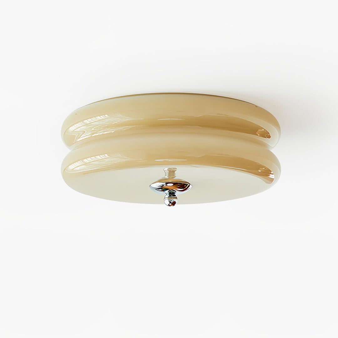 "Plafonnier Art Déco Vintage élégant avec design géométrique, en fer et verre, pour un éclairage chic et luxueux."