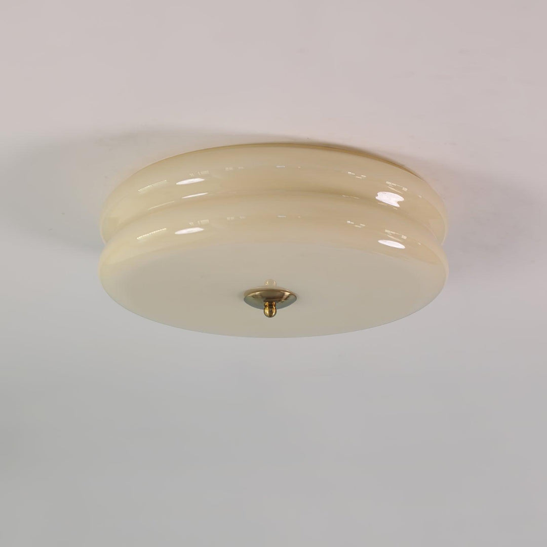 "Plafonnier Art Déco Vintage élégant avec design géométrique, en fer et verre, pour un éclairage chic et luxueux."