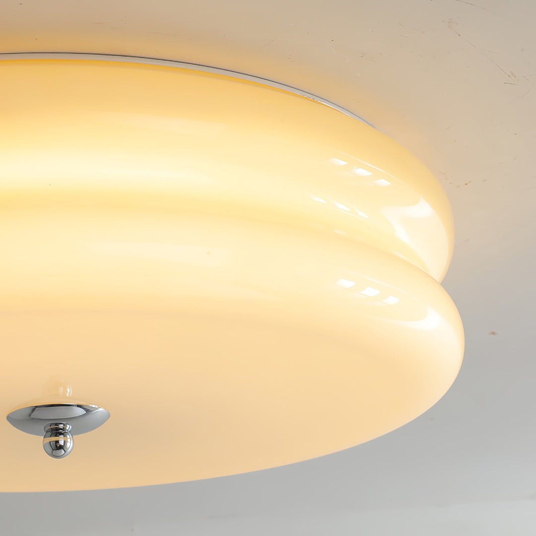 "Plafonnier Art Déco Vintage élégant avec design géométrique, en fer et verre, pour un éclairage chic et luxueux."
