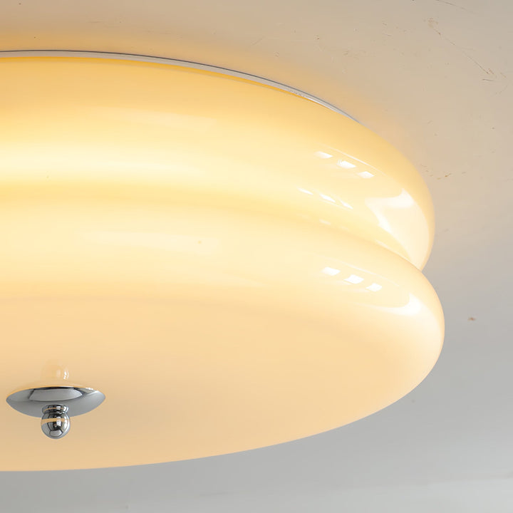"Plafonnier Art Déco Vintage élégant avec design géométrique, en fer et verre, pour un éclairage chic et luxueux."