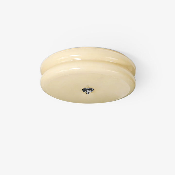 "Plafonnier Art Déco Vintage élégant avec design géométrique, en fer et verre, pour un éclairage chic et luxueux."