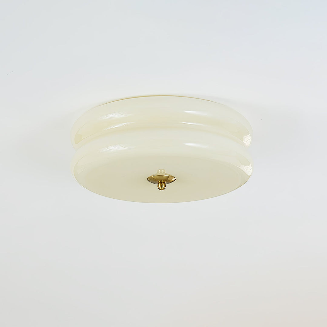 "Plafonnier Art Déco Vintage élégant avec design géométrique, en fer et verre, pour un éclairage chic et luxueux."