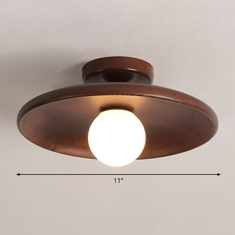"Plafonnier en bois minimaliste, forme incurvée douce, lumière LED, design moderne pour salon ou bureau."
