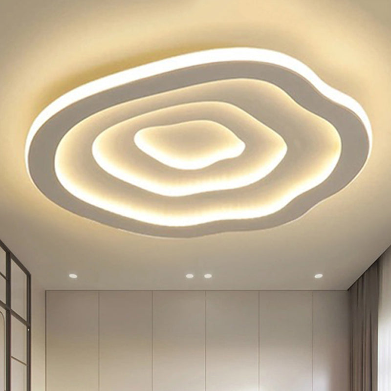 Plafonnier LED design ondulé, moderne, dimmable.  Éclairage blanc chaud/froid. Salon, chambre.