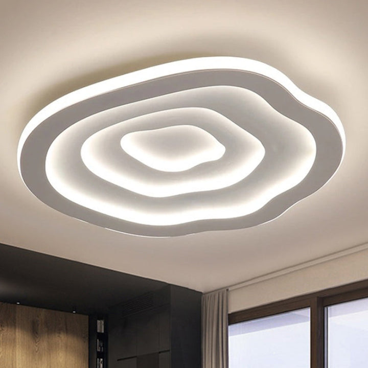 Plafonnier LED design ondulé, moderne, dimmable.  Éclairage blanc chaud/froid. Salon, chambre.