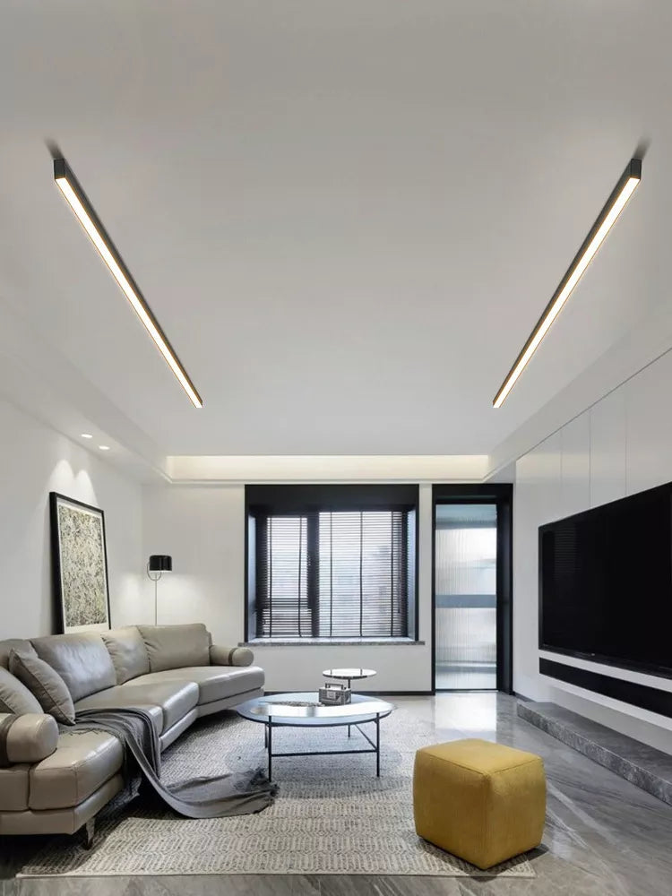 Plafonnier LED moderne, éclairage intérieur. Design épuré, installation facile.  Plusieurs tailles disponibles.