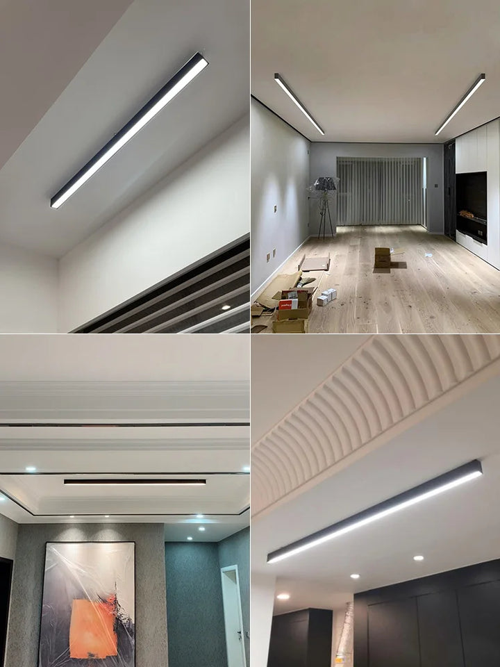 Plafonnier LED moderne, éclairage intérieur. Design épuré, installation facile.  Plusieurs tailles disponibles.