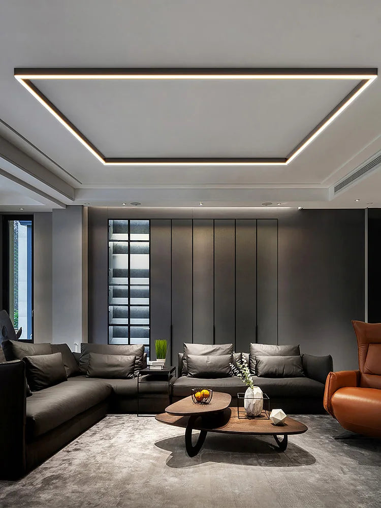 Plafonnier LED moderne, éclairage intérieur. Design épuré, installation facile.  Plusieurs tailles disponibles.