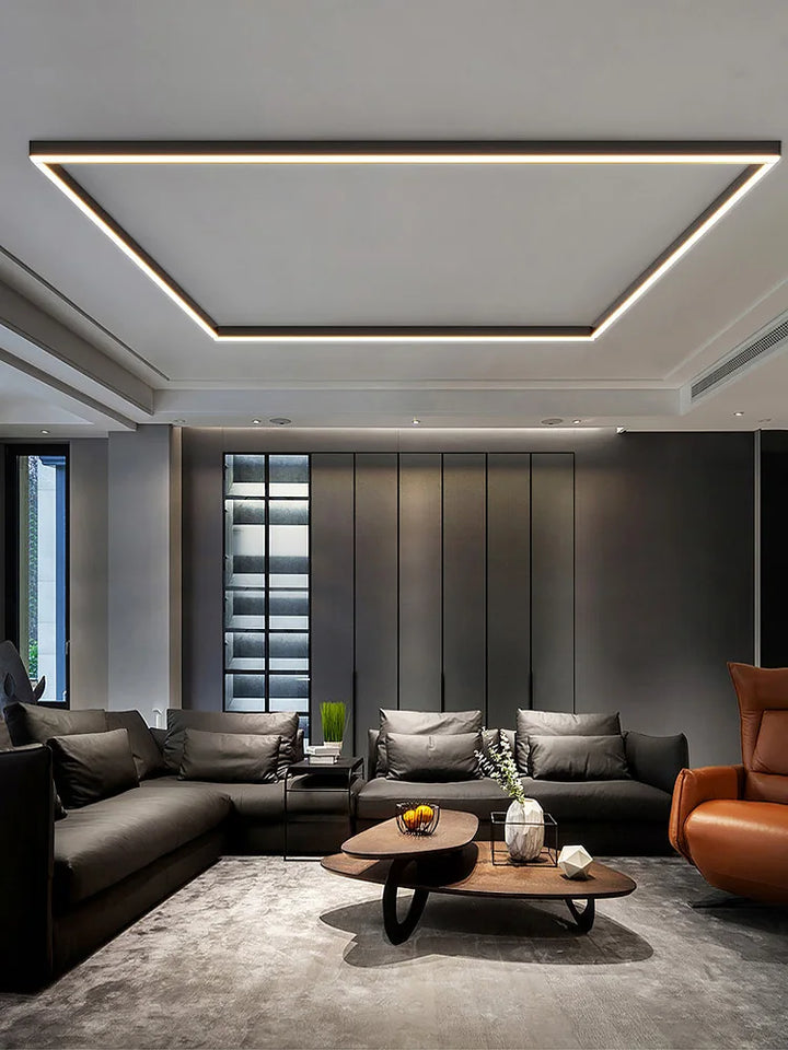 Plafonnier LED moderne, éclairage intérieur. Design épuré, installation facile.  Plusieurs tailles disponibles.