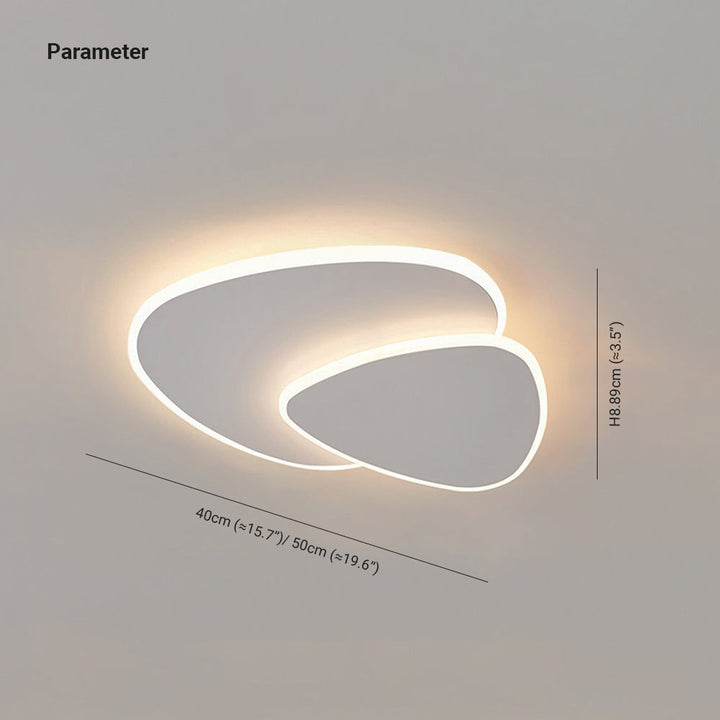 Plafonnier LED moderne élégant.  Éclairage intérieur doux et homogène pour salon, chambre ou bureau.