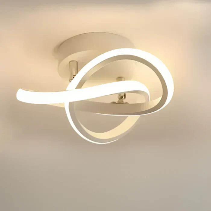 "Plafonnier LED moderne rond blanc, design épuré, éclairage écoénergétique idéal pour décoration contemporaine."