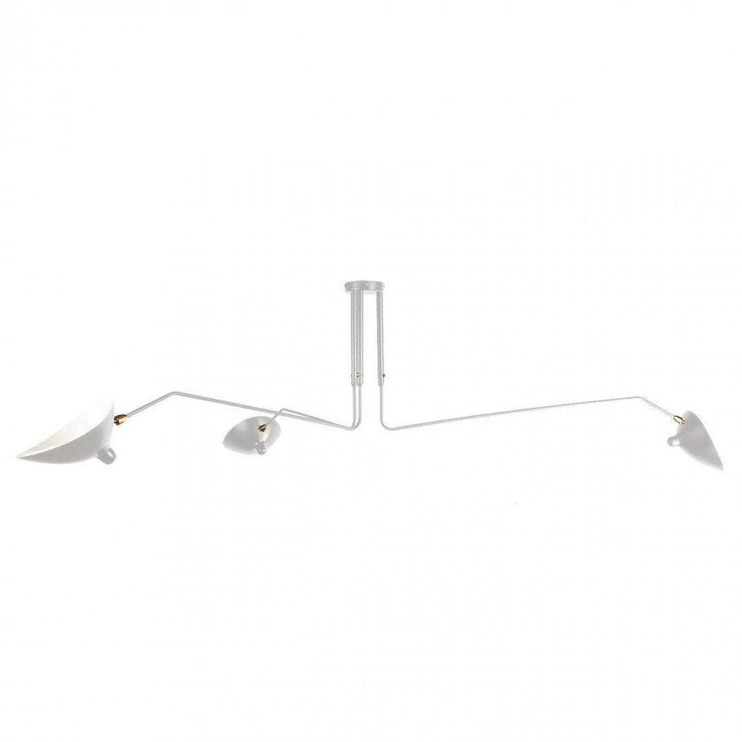 Plafonnier moderne à bras ajustable en métal noir, design élégant et épuré, pour éclairage directionnel contemporain.