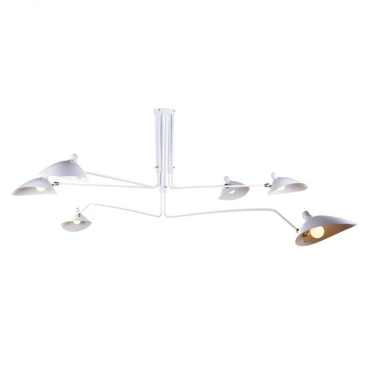 Plafonnier moderne à bras ajustable en métal noir, design élégant et épuré, pour éclairage directionnel contemporain.