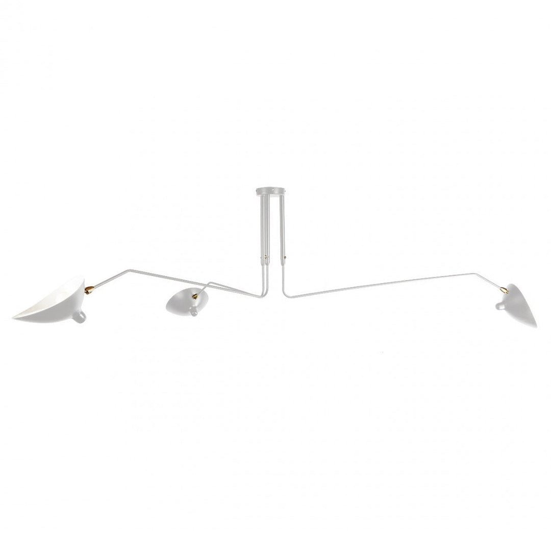 Plafonnier moderne à bras ajustable en métal noir, design élégant et épuré, pour éclairage directionnel contemporain.