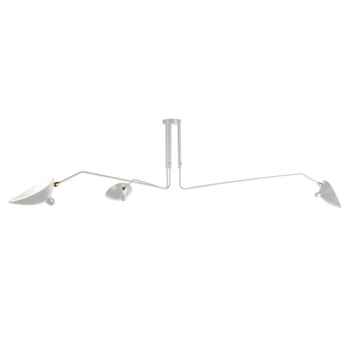 Plafonnier moderne à bras ajustable en métal noir, design élégant et épuré, pour éclairage directionnel contemporain.