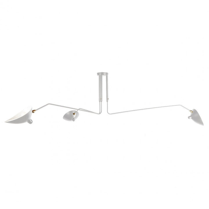 Plafonnier moderne à bras ajustable en métal noir, design élégant et épuré, pour éclairage directionnel contemporain.