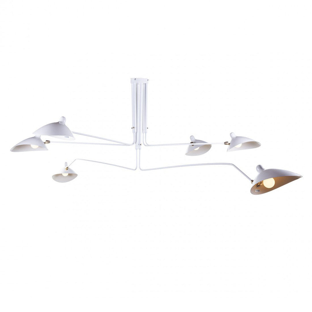 Plafonnier moderne à bras ajustable en métal noir, design élégant et épuré, pour éclairage directionnel contemporain.