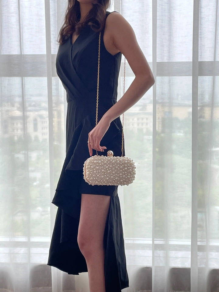 Pochette femme chic pour mariage, soirée, gala. Accessoire élégant de cérémonie. Sac raffiné.