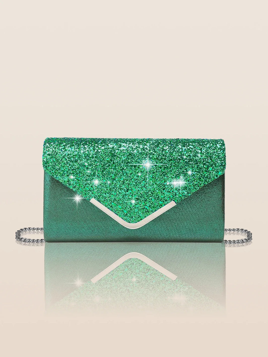 Pochette femme scintillante et chic, sac de mariage glamour, accessoire élégant pour cérémonie.
