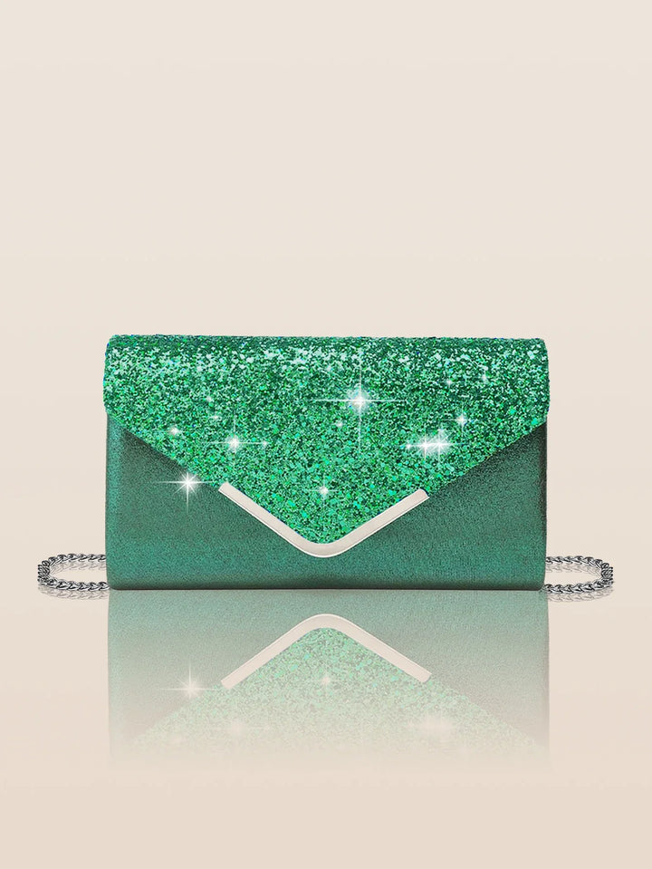 Pochette femme scintillante et chic, sac de mariage glamour, accessoire élégant pour cérémonie.