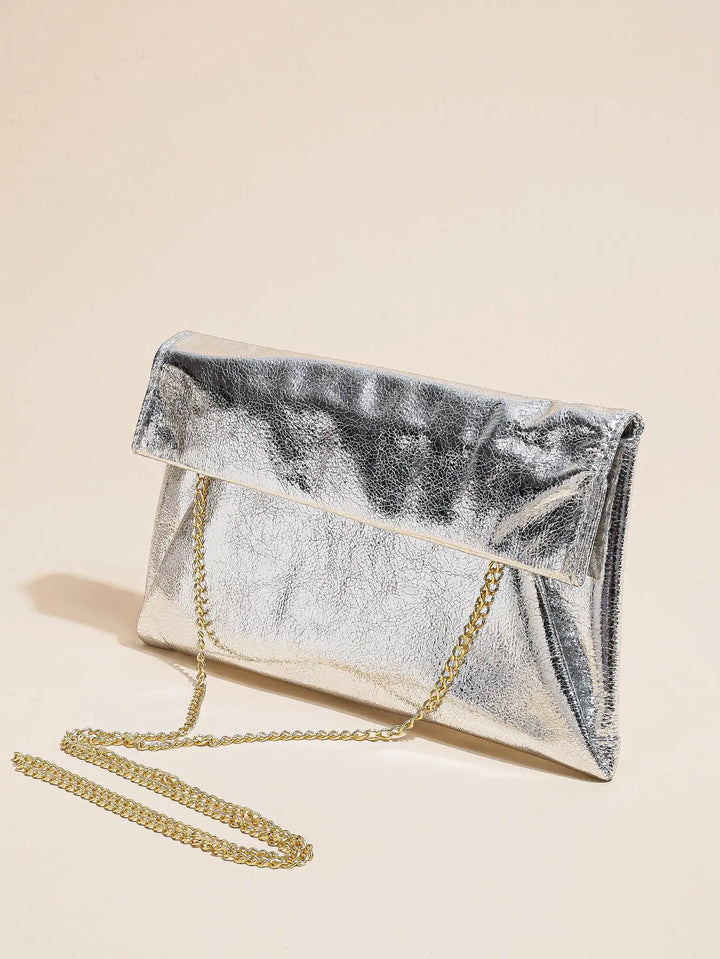 Pochette de soirée femme scintillante, élégante, avec bandoulière. Idéale pour fête, mariage.
