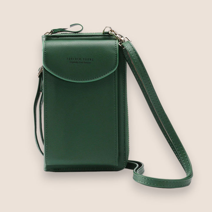 Pochette femme mode avec fermeture, un accessoire élégant et organisé pour le quotidien chic de la femme.