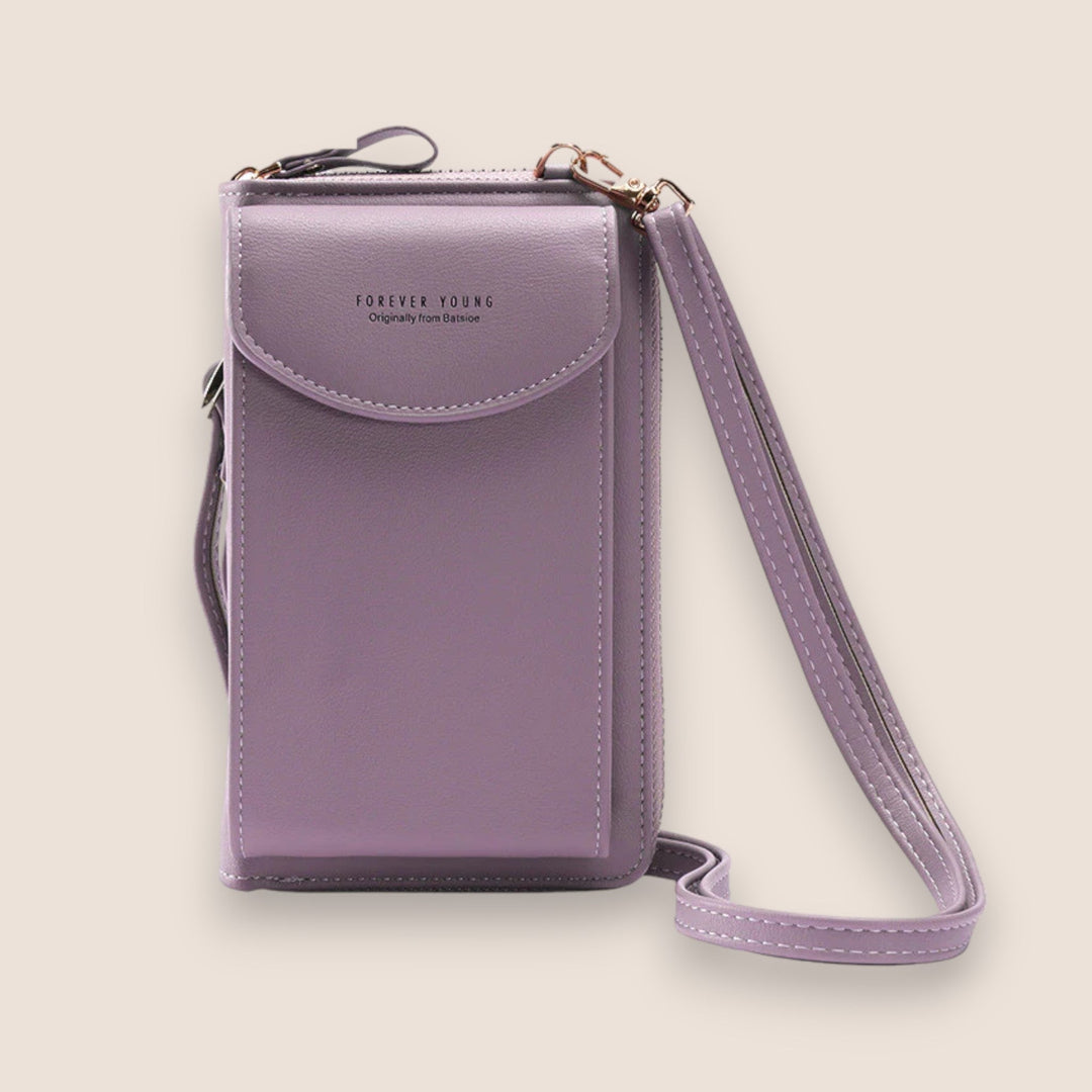 Pochette femme avec bandoulière, accessoire de mode élégant et polyvalent pour un look chic et pratique.