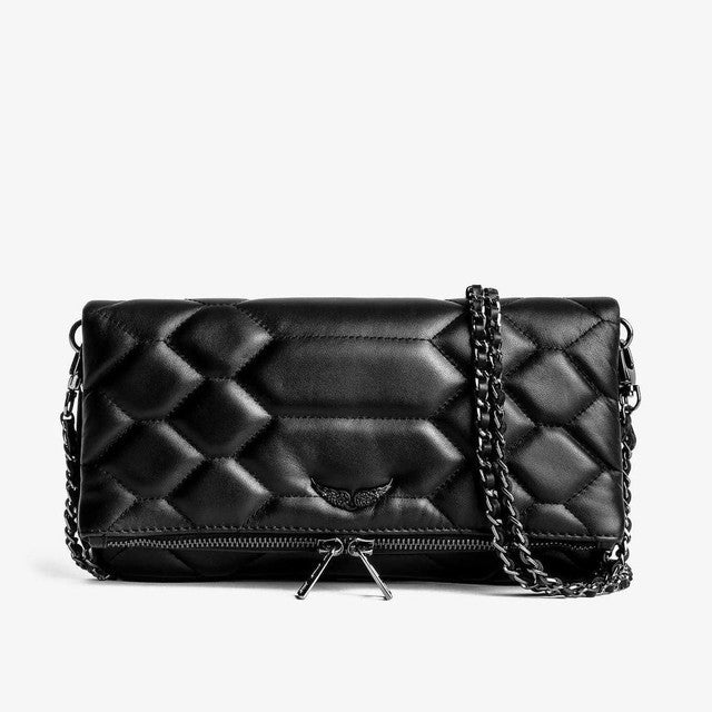 Pochette luxe femme, sac bandoulière chic. Design raffiné, petit format, idéale soirée ou quotidien.