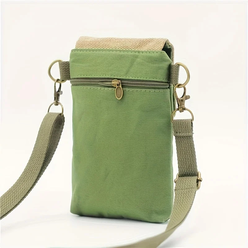 Idée cadeau femme/enfant: pochette smartphone Linoé compacte, accessoire organisateur en tissu avec sangle.