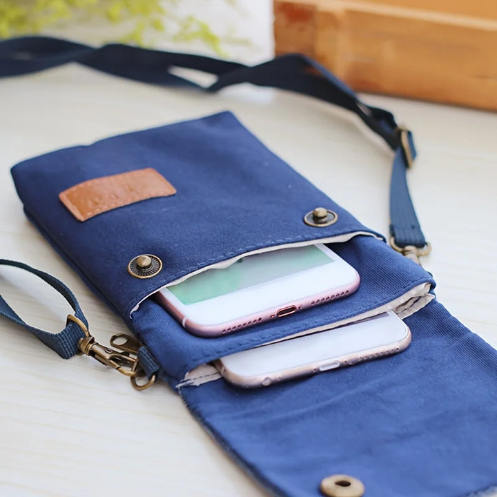 Pochette Linoé pour smartphone, femme, design compact avec bandoulière. Sacoche organisatrice polyvalente.