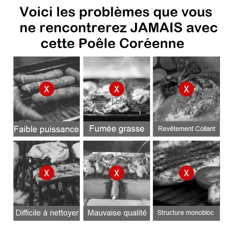 Poêle coréenne pierre, cuisson saine