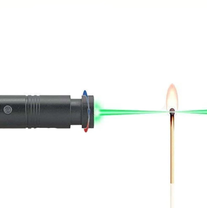"Pointeur laser vert puissant, design aluminium robuste, faisceau longue portée pour applications variées et activités extéri