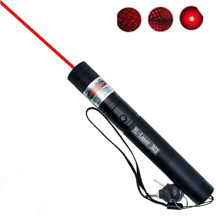 "Pointeur laser vert puissant, design aluminium robuste, faisceau longue portée pour applications variées et activités extéri