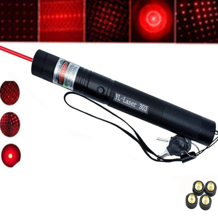 "Pointeur laser vert puissant, design aluminium robuste, faisceau longue portée pour applications variées et activités extéri