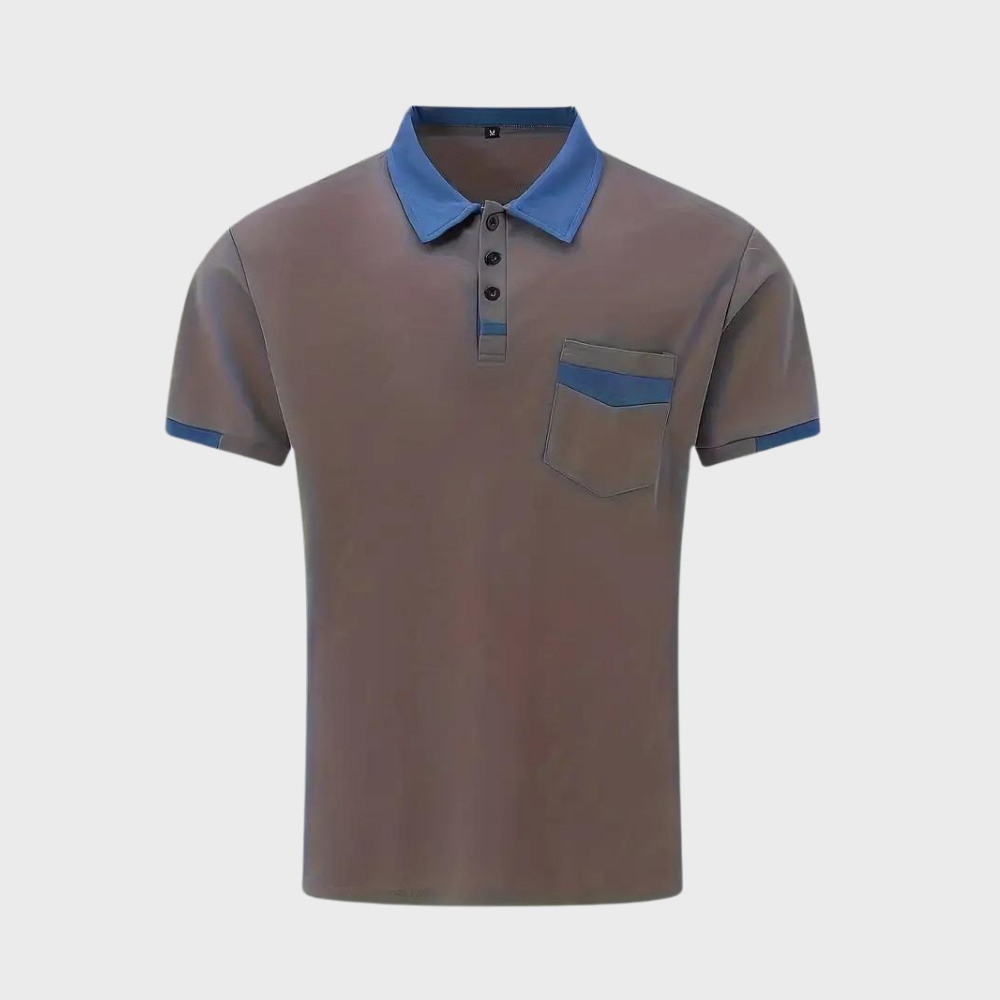 "Polo homme élégant noir, coupe classique, tissu doux. Style polyvalent, disponible en plusieurs couleurs raffinées."