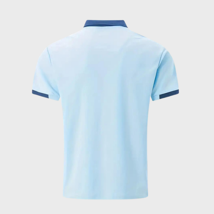 "Polo homme élégant noir, coupe classique, tissu doux. Style polyvalent, disponible en plusieurs couleurs raffinées."