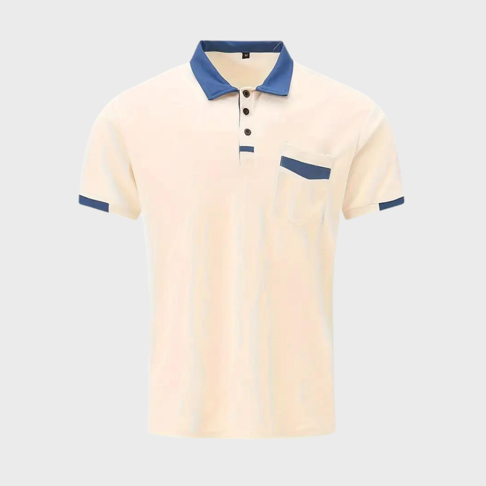 "Polo homme élégant noir, coupe classique, tissu doux. Style polyvalent, disponible en plusieurs couleurs raffinées."