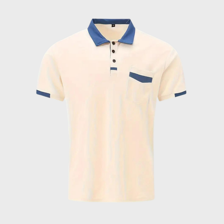 "Polo homme élégant noir, coupe classique, tissu doux. Style polyvalent, disponible en plusieurs couleurs raffinées."