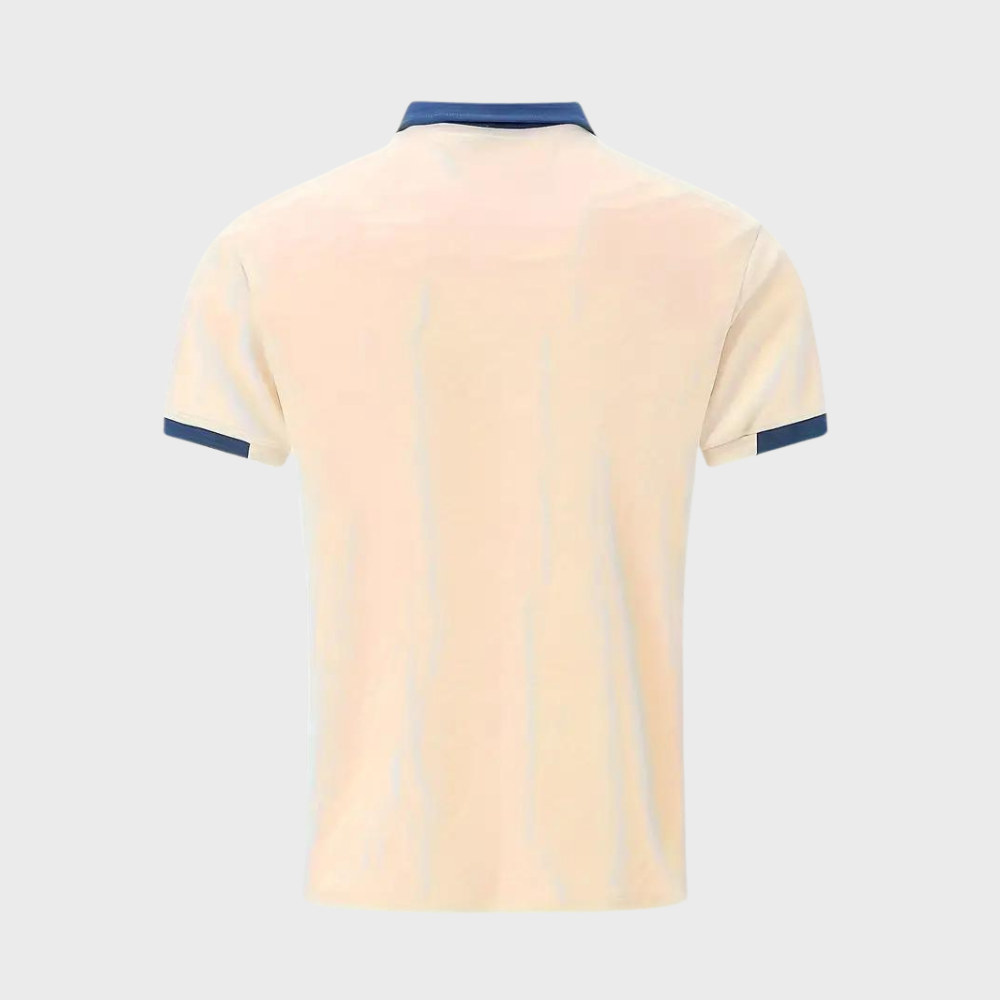 "Polo homme élégant noir, coupe classique, tissu doux. Style polyvalent, disponible en plusieurs couleurs raffinées."
