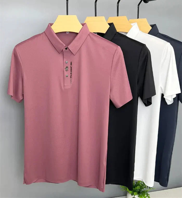 Polo homme respirant et confortable, avec un design élégant et infroissable. Chemise décontractée manches courtes.