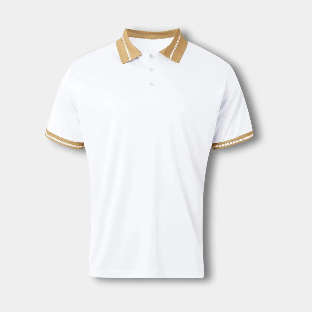 Polo homme à col contrasté, manches courtes. Un vêtement polyvalent offrant élégance et confort pour toute occasion.