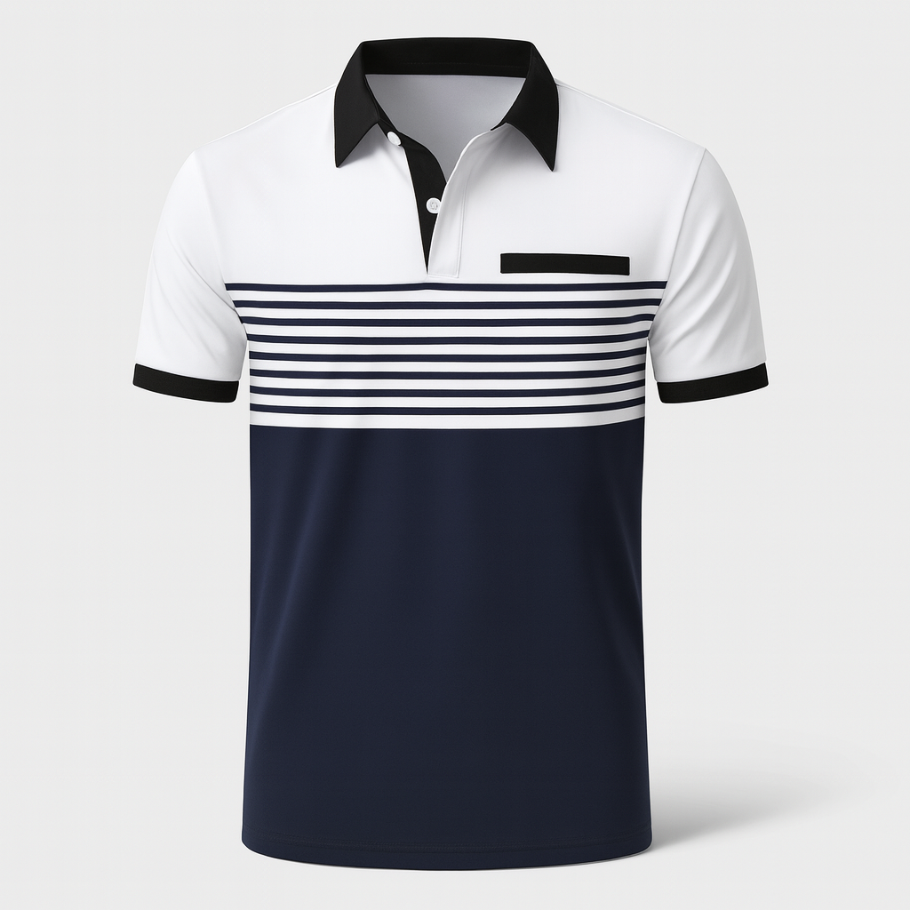 Polo homme manches courtes, doux et confortable. Vêtement estival idéal pour les activités de loisirs.