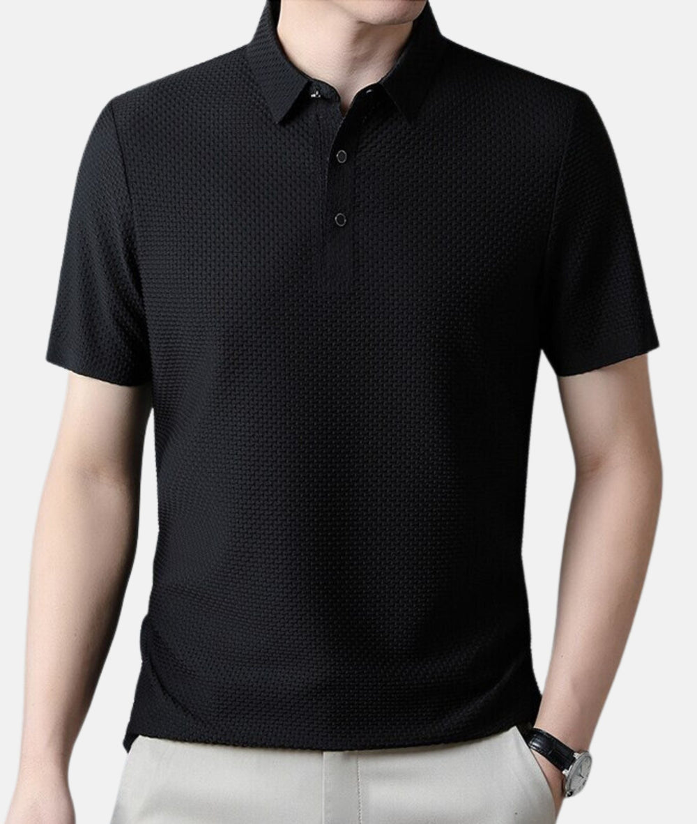 Polo homme rayé, style moderne et confortable.  Coupe impeccable, tissu respirant.  Parfait pour un look élégant.